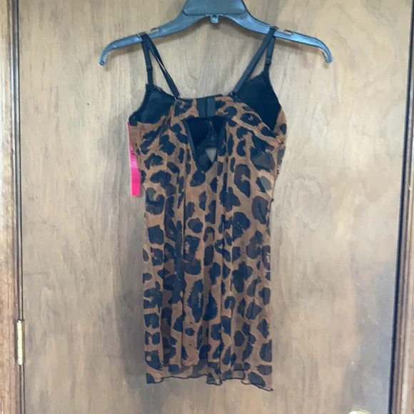 Relist 12/7 padded bust sheer animal print w lace detail & cut outs size M - Picture 12 of 17